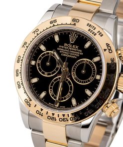 Alternative view of HandMade The Rolex Daytona Two Tone Black Diamond Dial