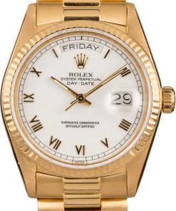 HandMade The Rolex President Day-Date 18038 White Roman Dial