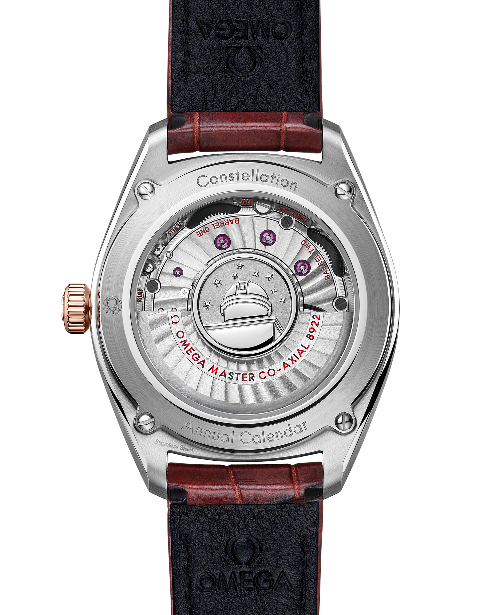 Omega CONSTELLATION GLOBEMASTER 41 mm, steel ‑ Sedna™ gold on leather strap 130.23.41.22.11.001 - Image 2