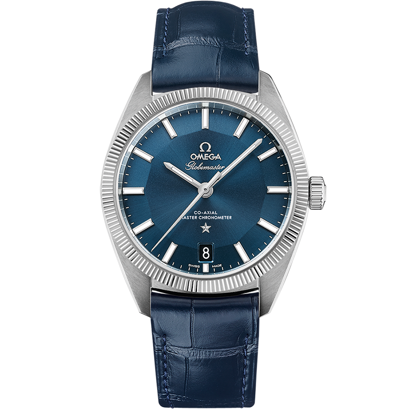 Omega CONSTELLATION GLOBEMASTER 39 mm, steel on leather strap 130.33.39.21.03.001