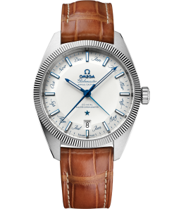 Omega CONSTELLATION GLOBEMASTER 41 mm, steel on leather strap 130.33.41.22.02.001