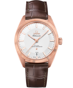 Omega CONSTELLATION GLOBEMASTER 39 mm, Sedna™ gold on leather strap 130.53.39.21.02.001