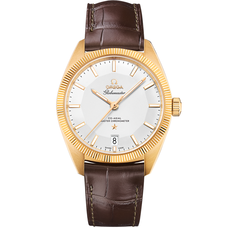 Omega CONSTELLATION GLOBEMASTER 39 mm, yellow gold on leather strap 130.53.39.21.02.002