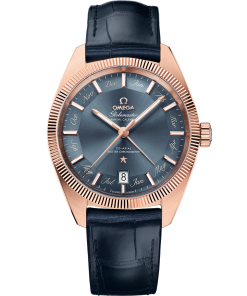 Omega CONSTELLATION GLOBEMASTER 41 mm, Sedna™ gold on leather strap 130.53.41.22.03.001