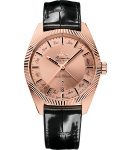 Omega CONSTELLATION GLOBEMASTER 41 mm, Sedna™ gold on leather strap 130.53.41.22.99.002