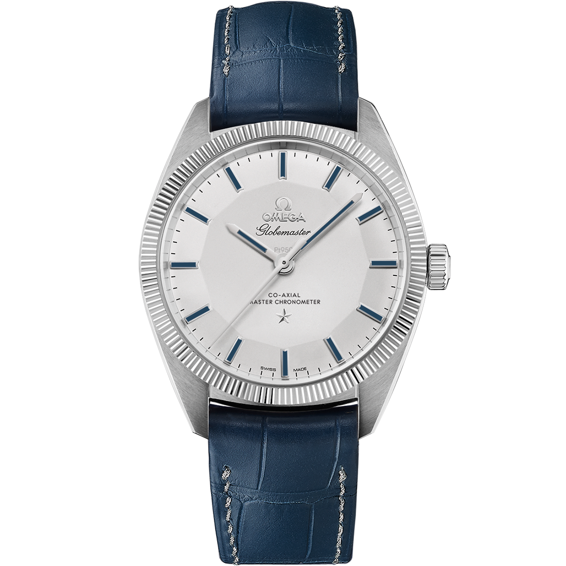 Omega CONSTELLATION GLOBEMASTER 39 mm, platinum on leather strap 130.93.39.21.99.001