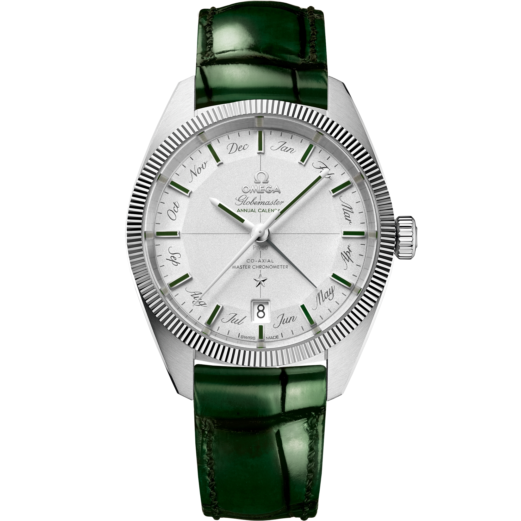Omega CONSTELLATION GLOBEMASTER 41 mm, platinum on leather strap 130.93.41.22.99.002