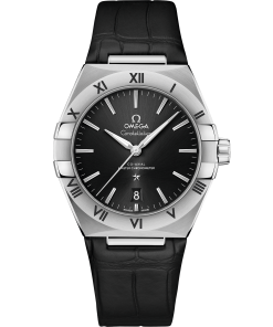 Omega CONSTELLATION 39 mm, steel on leather strap 131.13.39.20.01.001