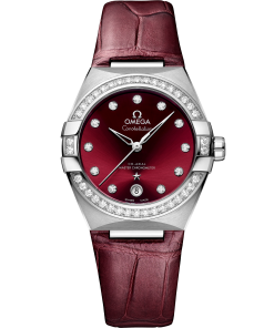 Omega CONSTELLATION 36 mm, steel on leather strap 131.18.36.20.61.001