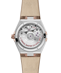 Alternative view of Omega CONSTELLATION 34 mm, steel ‑ Sedna™ gold on leather strap 131.23.34.20.63.001