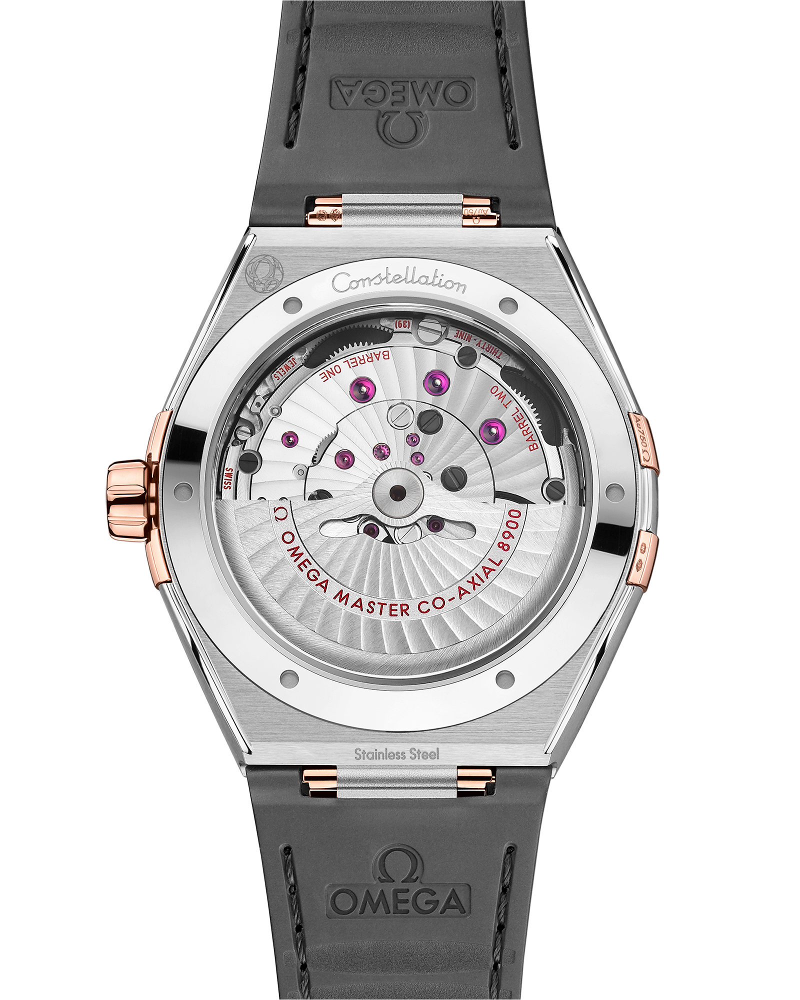 Omega CONSTELLATION 41 mm, steel ‑ Sedna™ gold on leather strap 131.23.41.21.06.001 - Image 2