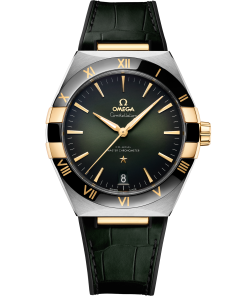 Omega CONSTELLATION 41 mm, steel ‑ yellow gold on leather strap 131.23.41.21.10.001