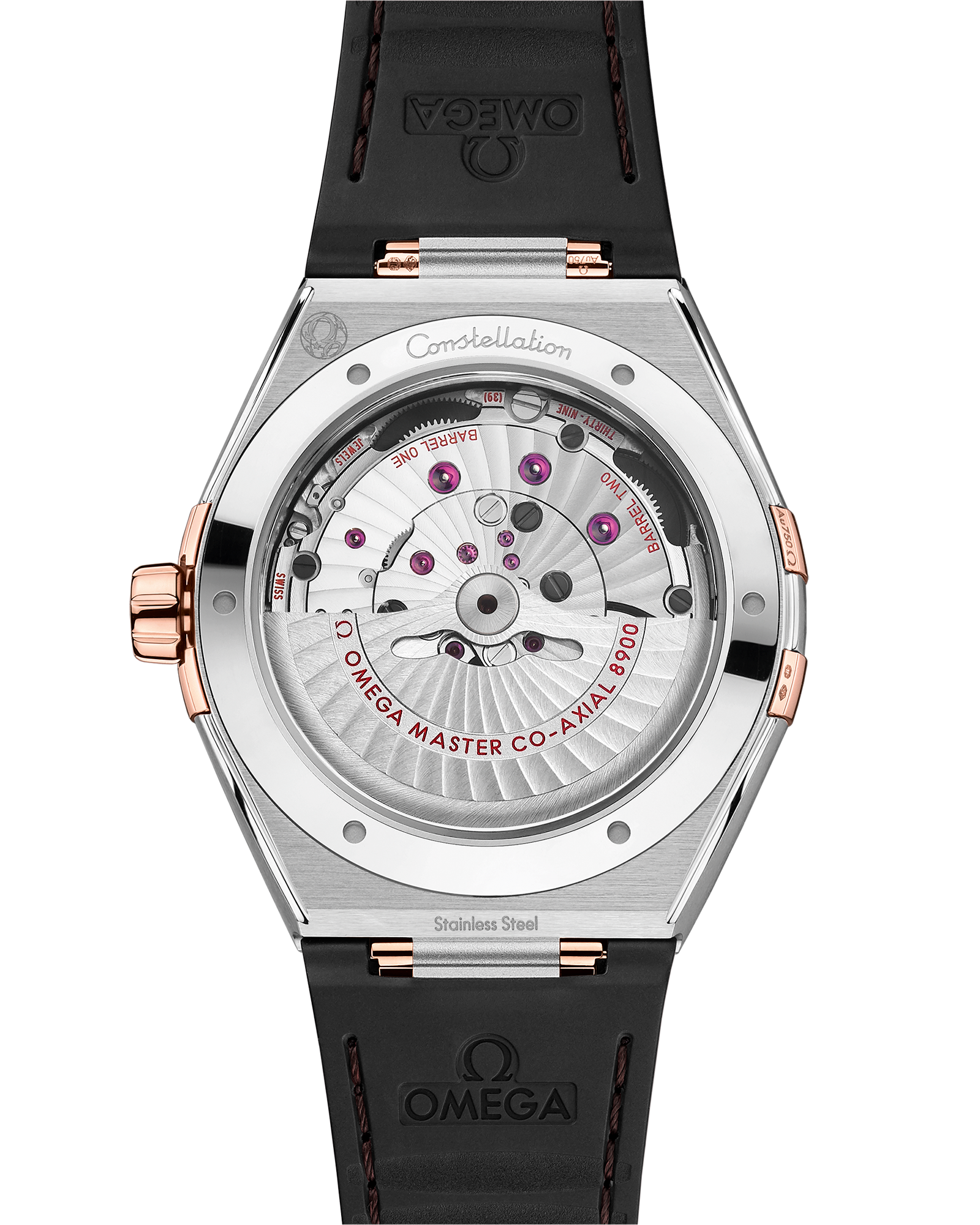 Omega CONSTELLATION 41 mm, steel ‑ Sedna™ gold on leather strap 131.23.41.21.11.001 - Image 2