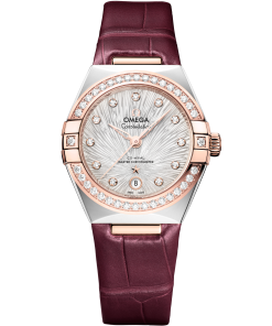 Omega CONSTELLATION 29 mm, steel ‑ Sedna™ gold on alligator 131.28.29.20.52.001