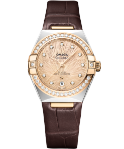 Omega CONSTELLATION 29 mm, steel ‑ Moonshine™ gold on alligator 131.28.29.20.58.001