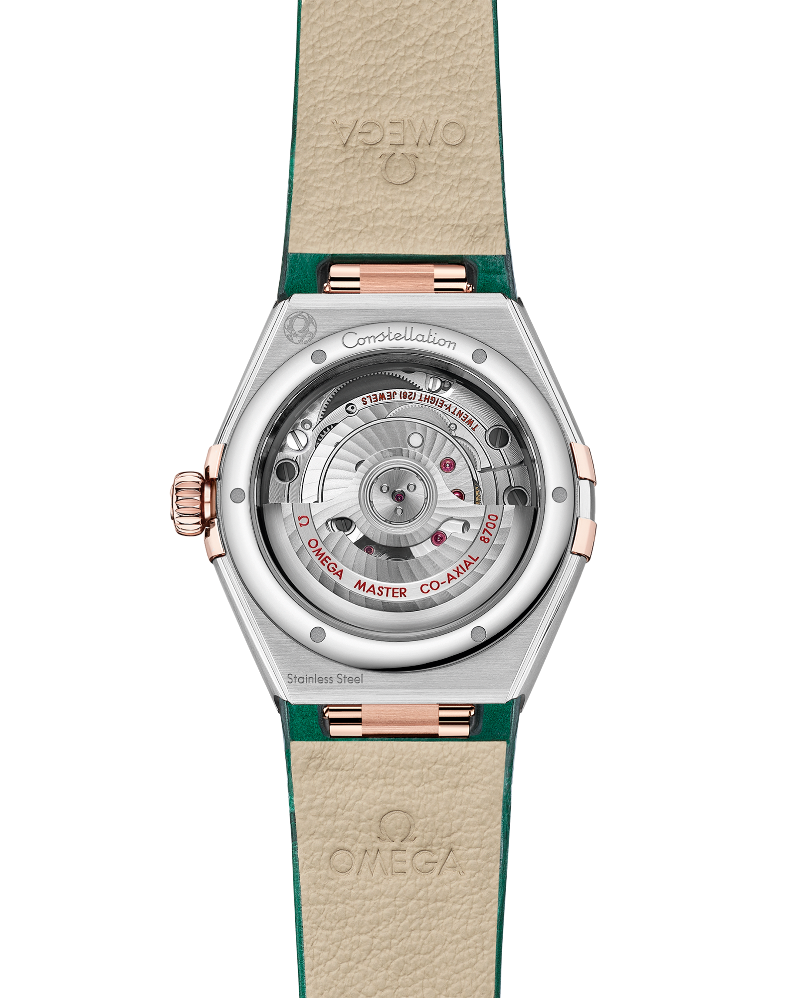 Omega CONSTELLATION 29 mm, steel ‑ Sedna™ gold on leather strap 131.28.29.20.99.001 - Image 2