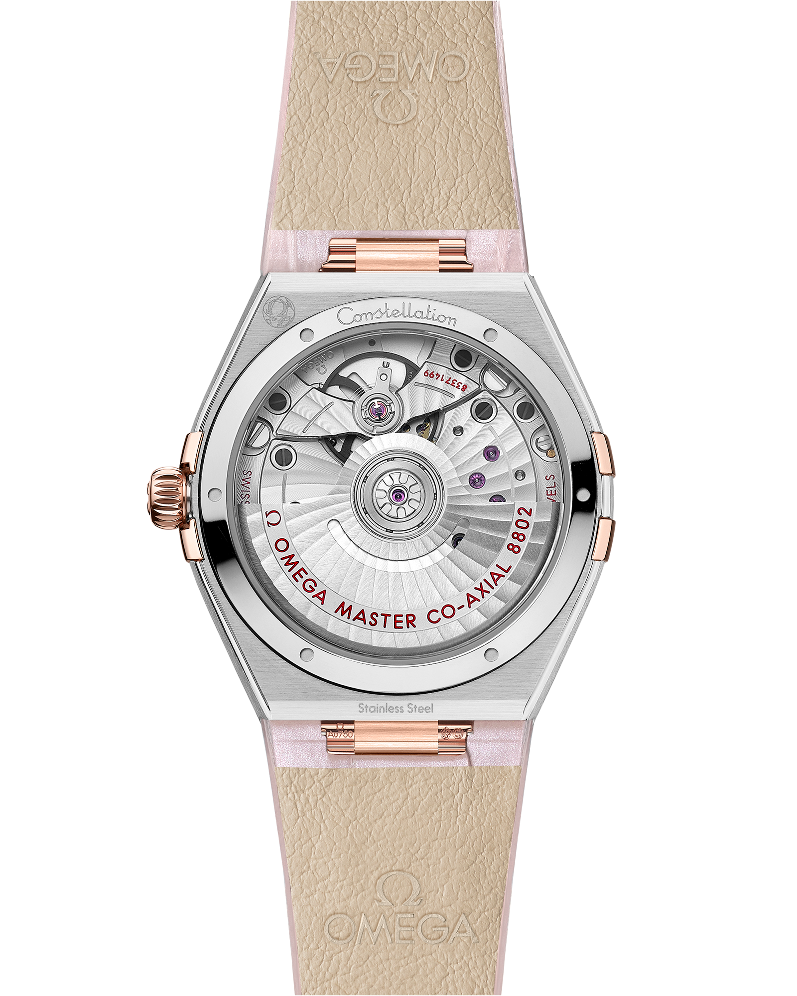 Omega CONSTELLATION 34 mm, steel ‑ Sedna™ gold on leather strap 131.28.34.20.55.001 - Image 2