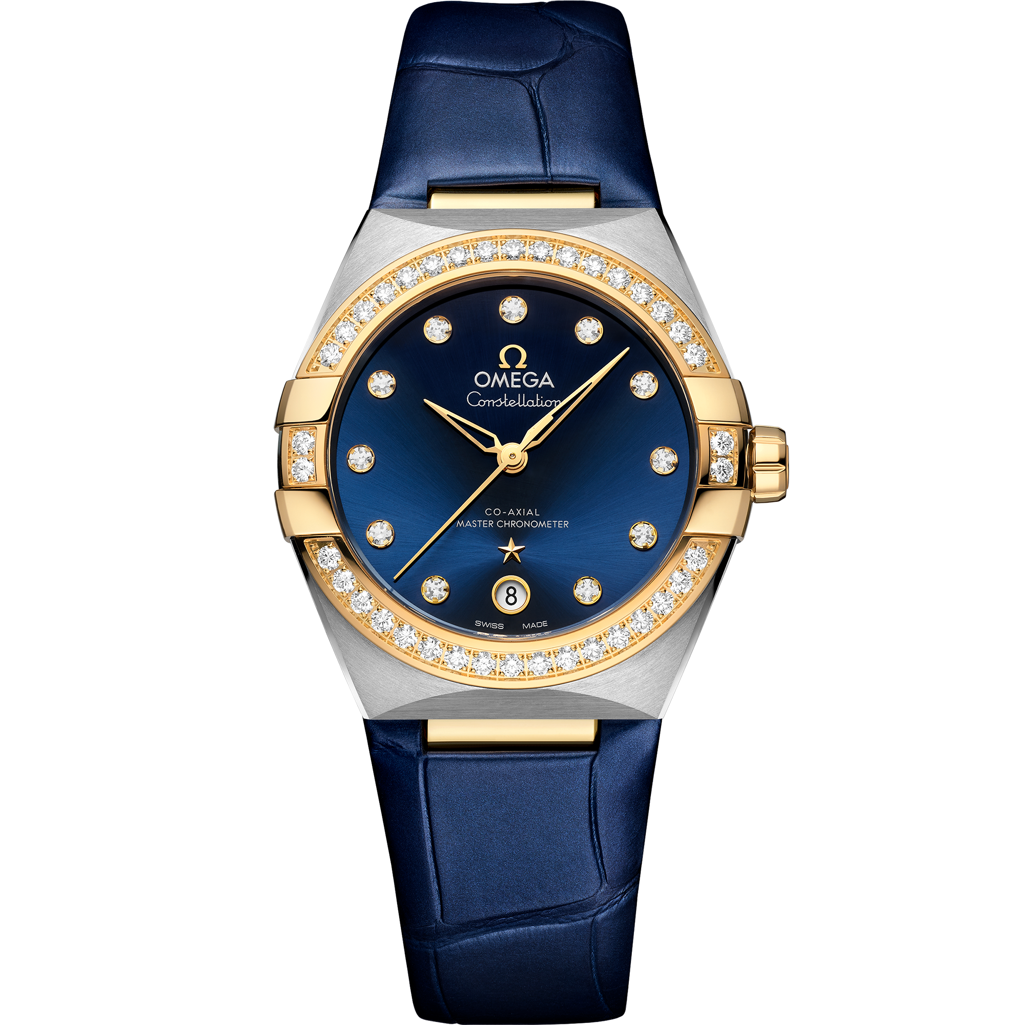 Omega CONSTELLATION 36 mm, steel ‑ yellow gold on leather strap 131.28.36.20.53.001