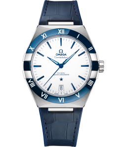 Omega CONSTELLATION 41 mm, steel on leather strap 131.33.41.21.04.001