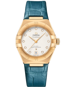 Omega CONSTELLATION 29 mm, yellow gold on leather strap 131.53.29.20.52.001