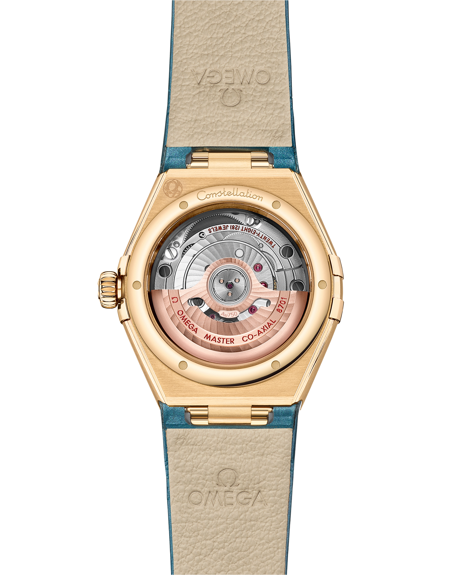 Omega CONSTELLATION 29 mm, yellow gold on leather strap 131.53.29.20.52.001 - Image 2