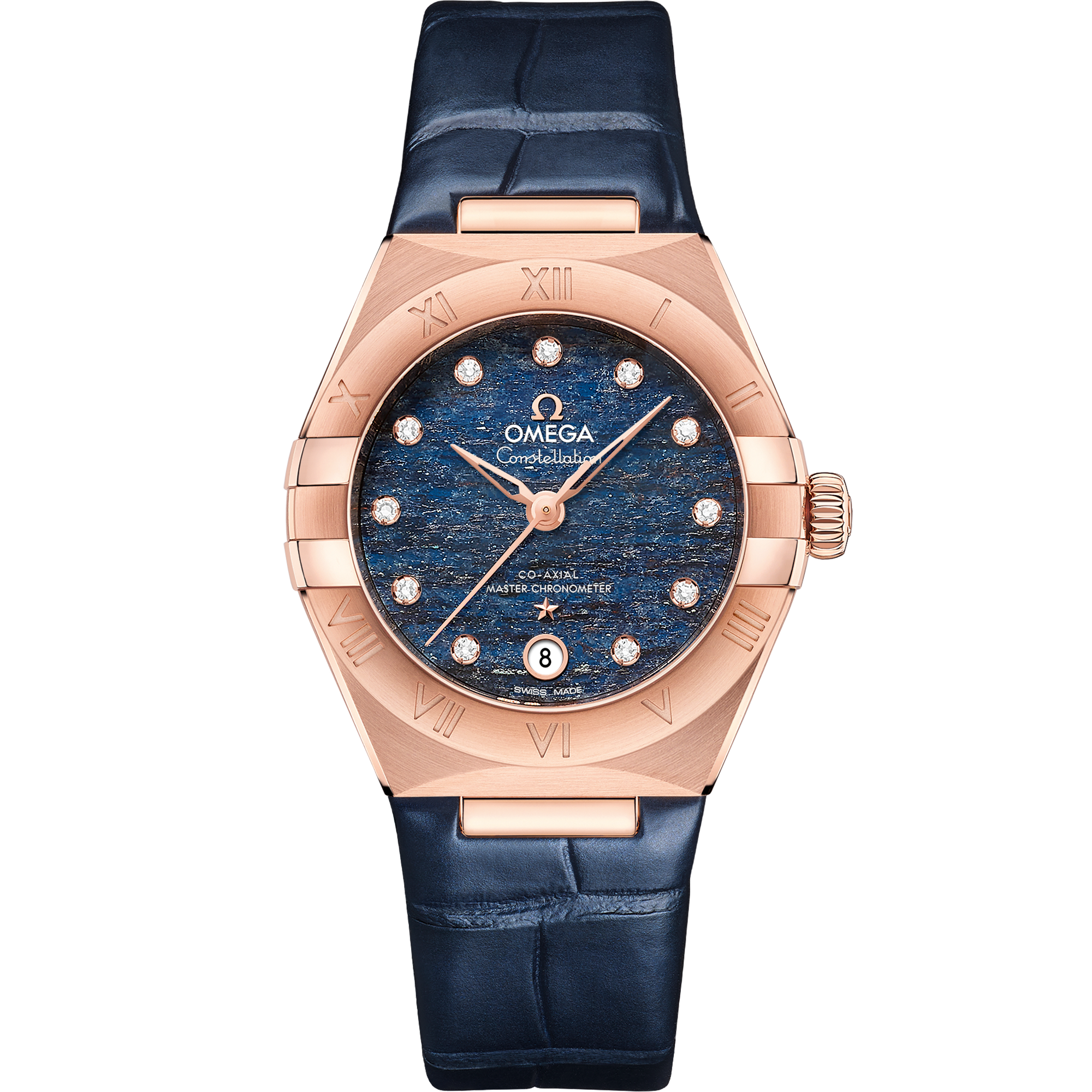 Omega CONSTELLATION 29 mm, Sedna™ gold on leather strap 131.53.29.20.99.001