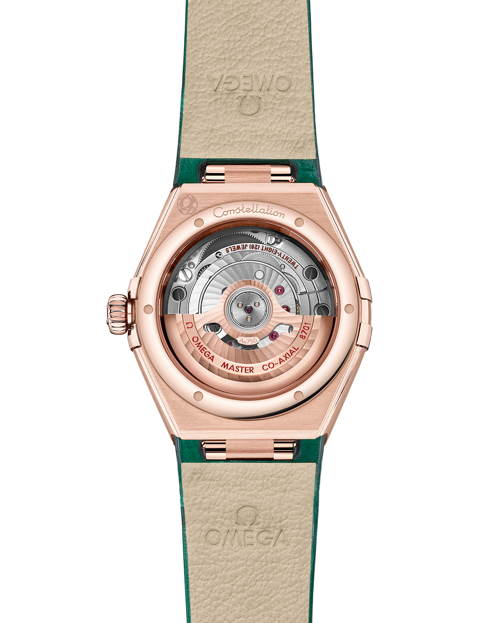 Omega CONSTELLATION 29 mm, Sedna™ gold on leather strap 131.53.29.20.99.002 - Image 2