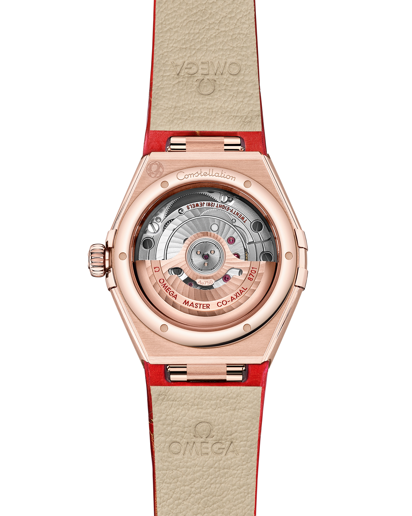 Omega CONSTELLATION 29 mm, Sedna™ gold on leather strap 131.53.29.20.99.003 - Image 2