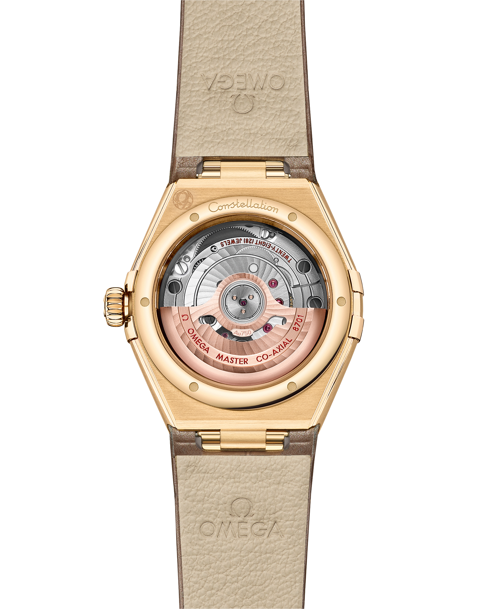 Omega CONSTELLATION 29 mm, yellow gold on leather strap 131.58.29.20.52.001 - Image 2