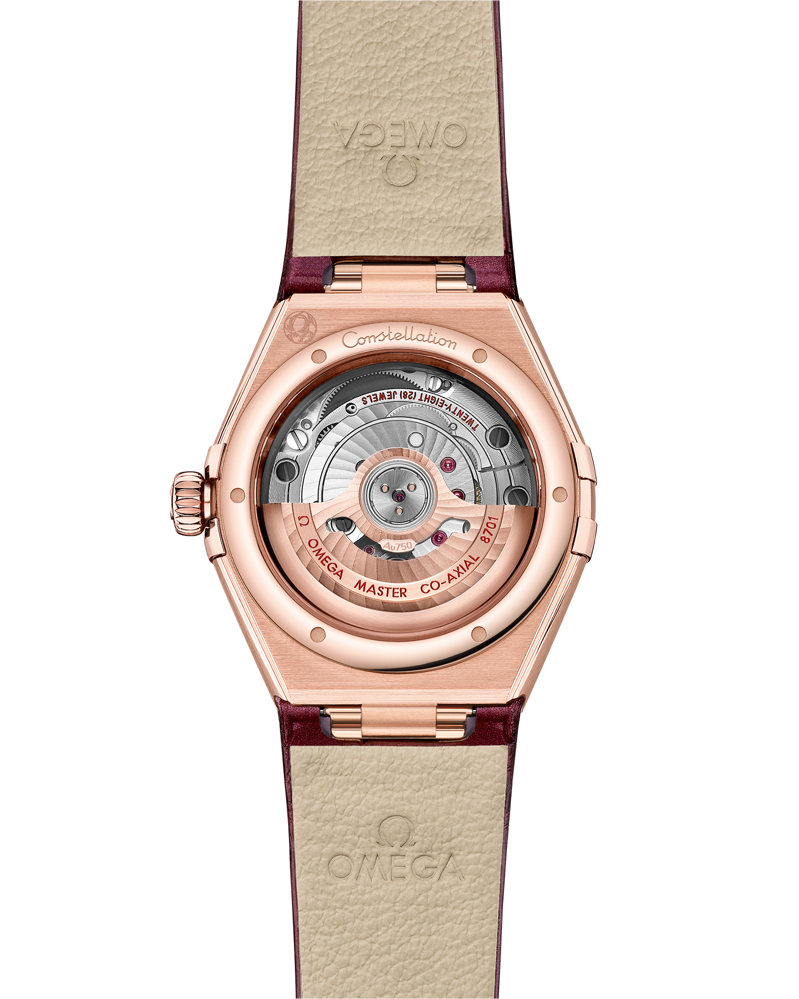 Omega CONSTELLATION 29 mm, Sedna™ gold on leather strap 131.58.29.20.55.002 - Image 2