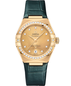Omega CONSTELLATION 29 mm, yellow gold on leather strap 131.58.29.20.58.001
