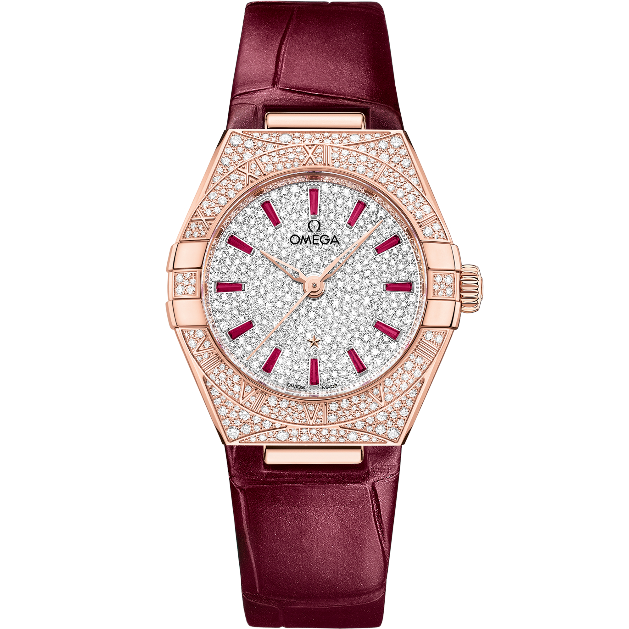 Omega CONSTELLATION 29 mm, Sedna™ gold on leather strap 131.58.29.20.99.001