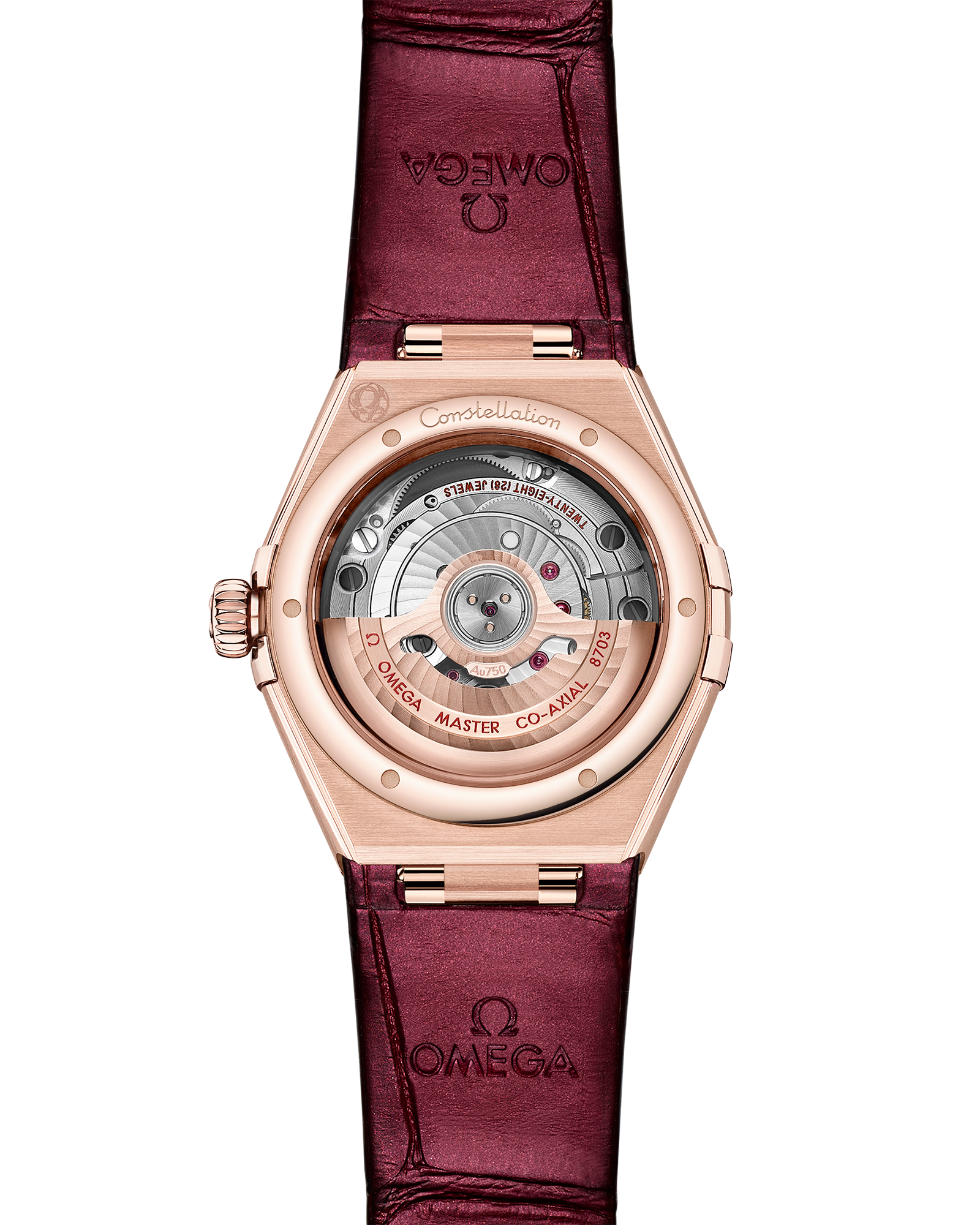 Omega CONSTELLATION 29 mm, Sedna™ gold on leather strap 131.58.29.20.99.001 - Image 2