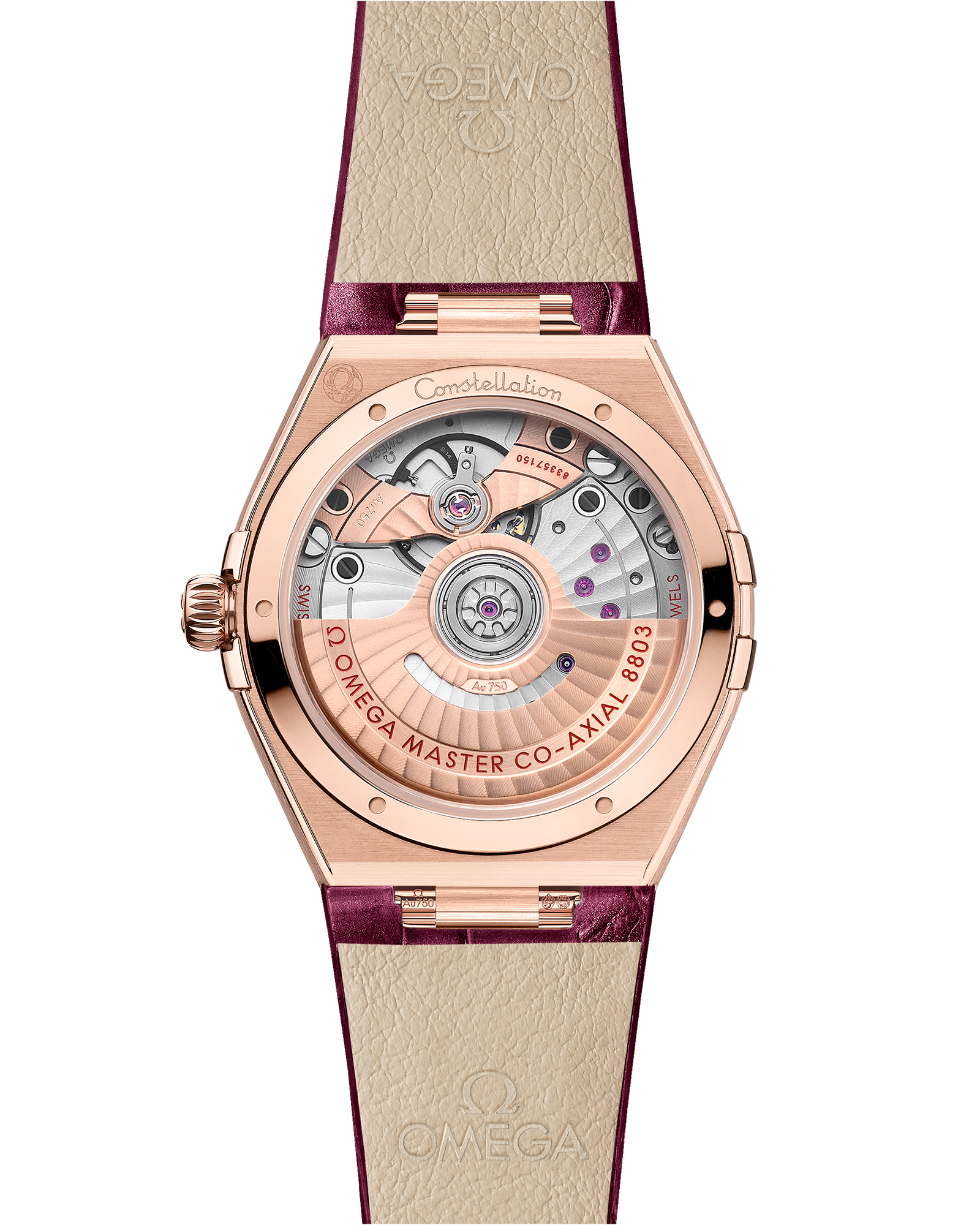 Omega CONSTELLATION 34 mm, Sedna™ gold on leather strap 131.58.34.20.61.001 - Image 2