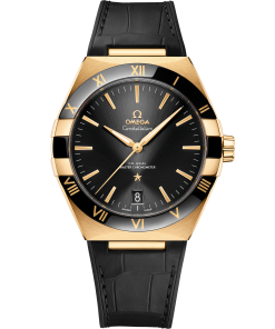 Omega CONSTELLATION 41 mm, yellow gold on leather strap 131.63.41.21.01.001