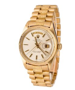 Alternative view of HandMade The Rolex President 1807 Barked Finish 36MM