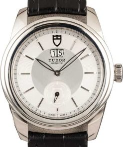 HandMade The Tudor Glamour Double Date 57000 Silver Dial
