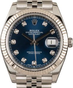 HandMade The Rolex Datejust 41 Ref 126334 Blue Diamond Dial