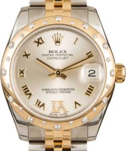 HandMade The Rolex Mid-size Datejust 178343 Diamond Bezel