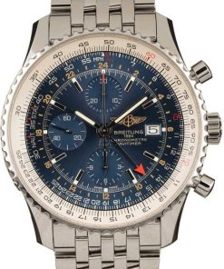 HandMade The Breitling Navitimer World Chonograph A24322 Blue Dial