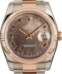 HandMade The Rolex Datejust 116231 Black MOP Roman Dial