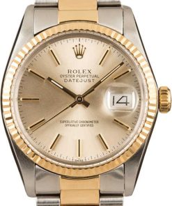 HandMade The Rolex Datejust 16013 Silver Index Watch
