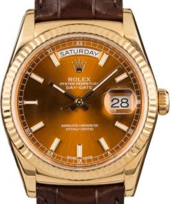 HandMade The Rolex Day-Date 118138 Cognac Dial