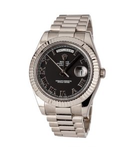 Alternative view of HandMade The Rolex Day Date White Gold 218239 Black Roman Dial