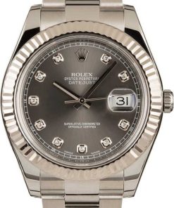 HandMade The 41MM Rolex Datejust 116334 Rhodium Diamond Dial