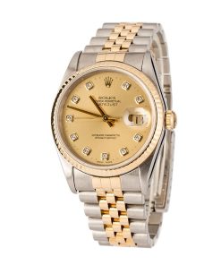 Alternative view of HandMade The Rolex Datejust 16233 Champagne Diamond Dial Watch