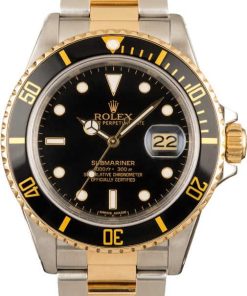 HandMade The Rolex Submariner 16803 Two Tone Black Dial