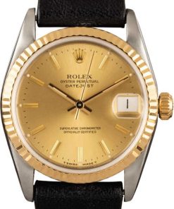 HandMade The Mid-Size Rolex Datejust 68273 Champagne Index Dial