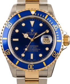 HandMade The Rolex Submariner Steel & Gold Blue Face 16613