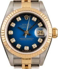HandMade The Datejust Ladies Rolex 79173 Blue